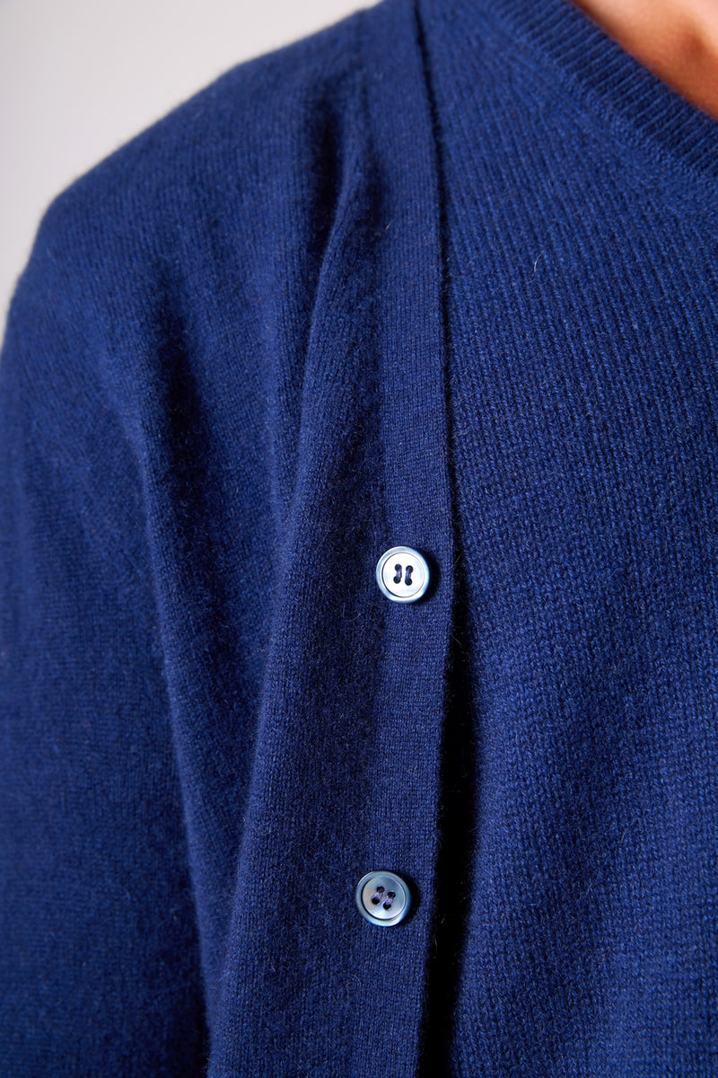 Cardigan Col V - Errol - Minuit