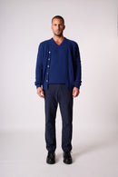 Cardigan Col V - Errol - Minuit