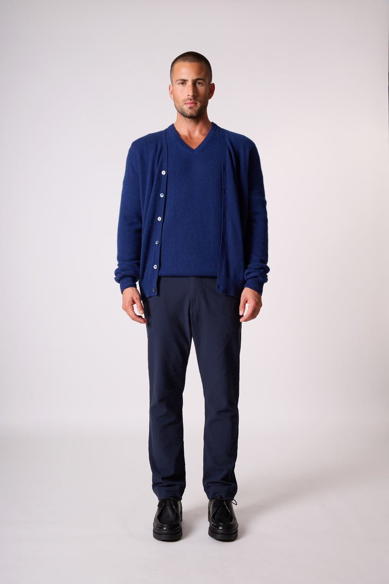 Cardigan Col V - Errol - Minuit