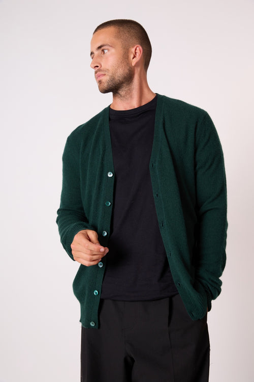 Cardigan Col V - Errol - Cyprès
