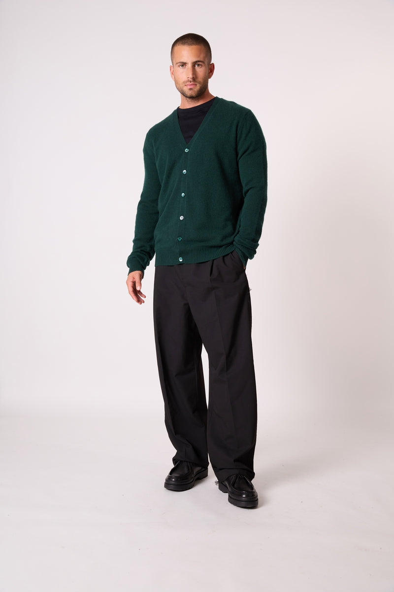 Cardigan Col V - Errol - Cyprès