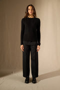 Pull Col Rond - 100% Cachemire 4 Fils - Noir - Femme