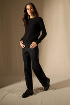 Pull Col Rond - 100% Cachemire 4 Fils - Noir - Femme