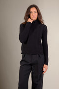 Pull Col Roulé 8 Fils Poso - Noir