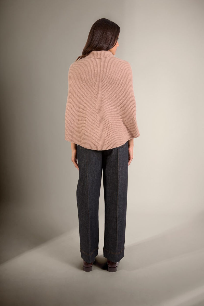 Cape Col Montant 6 Fils - Gache - Camel Chiné