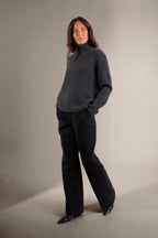 High Neck 8-Thread Jumper - Somba - Charcoal Marl