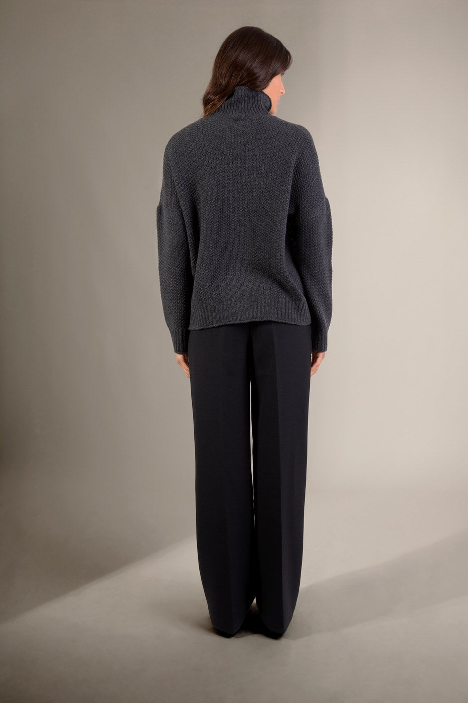 High Neck 8-Thread Jumper - Somba - Charcoal Marl