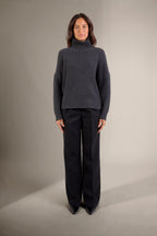 High Neck 8-Thread Jumper - Somba - Charcoal Marl