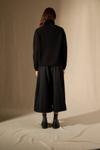 Pull Col Roulé 6 Fils - Maneses - Noir