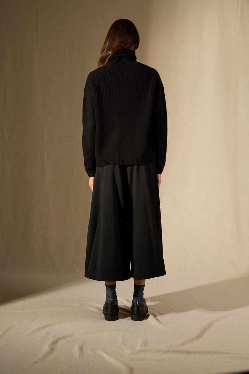Jersey Cuello Alto 6 Hilos - Maneses - Negro