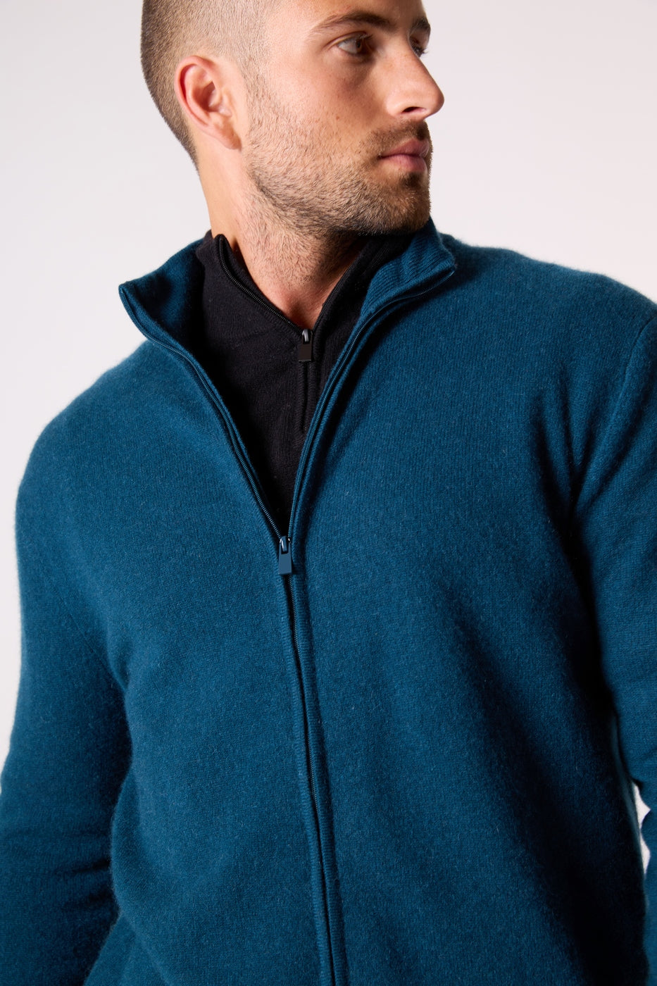 Gilet Zippé Col Montant Cody - Vert Canard