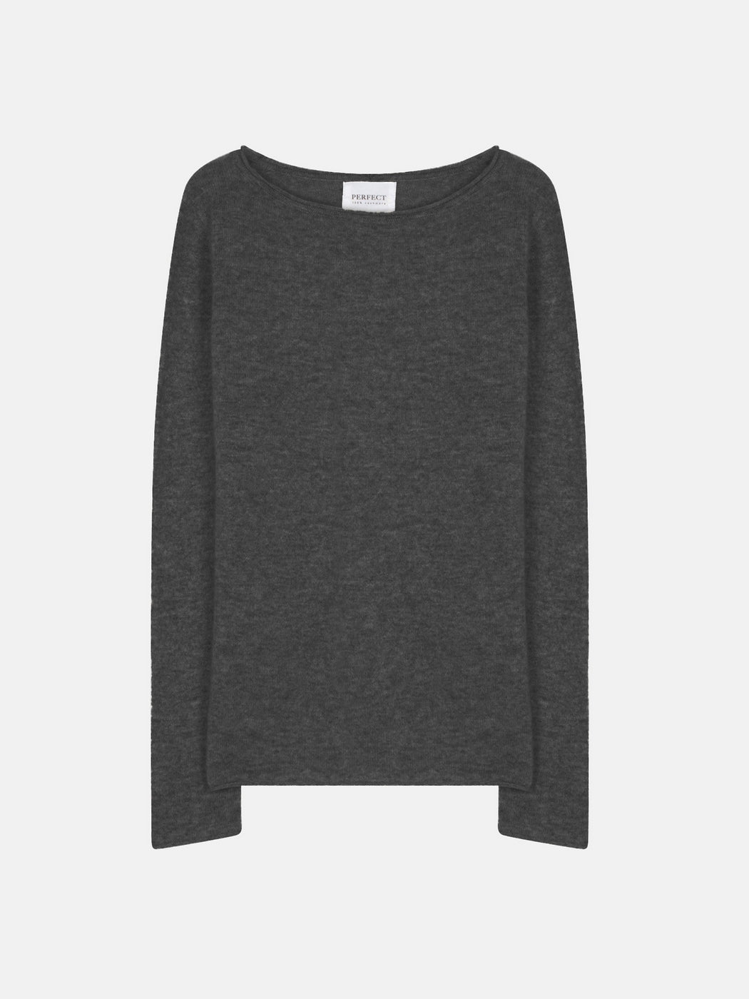 Boat-Neck Jumper - Megan - Anthracite Marl
