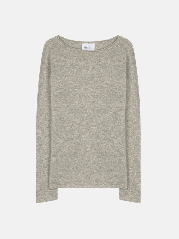 Jersey Cuello Barco - Megan - Nube Jaspeada