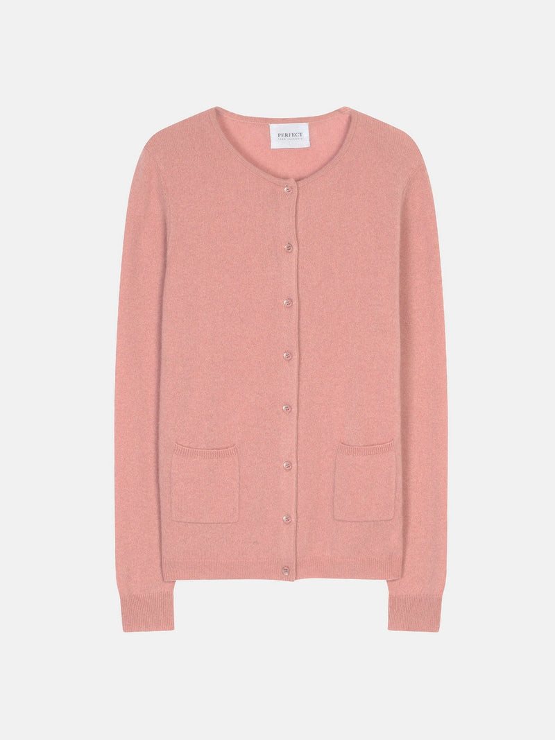 Round Neck Cardigan - Amy - Rosewood