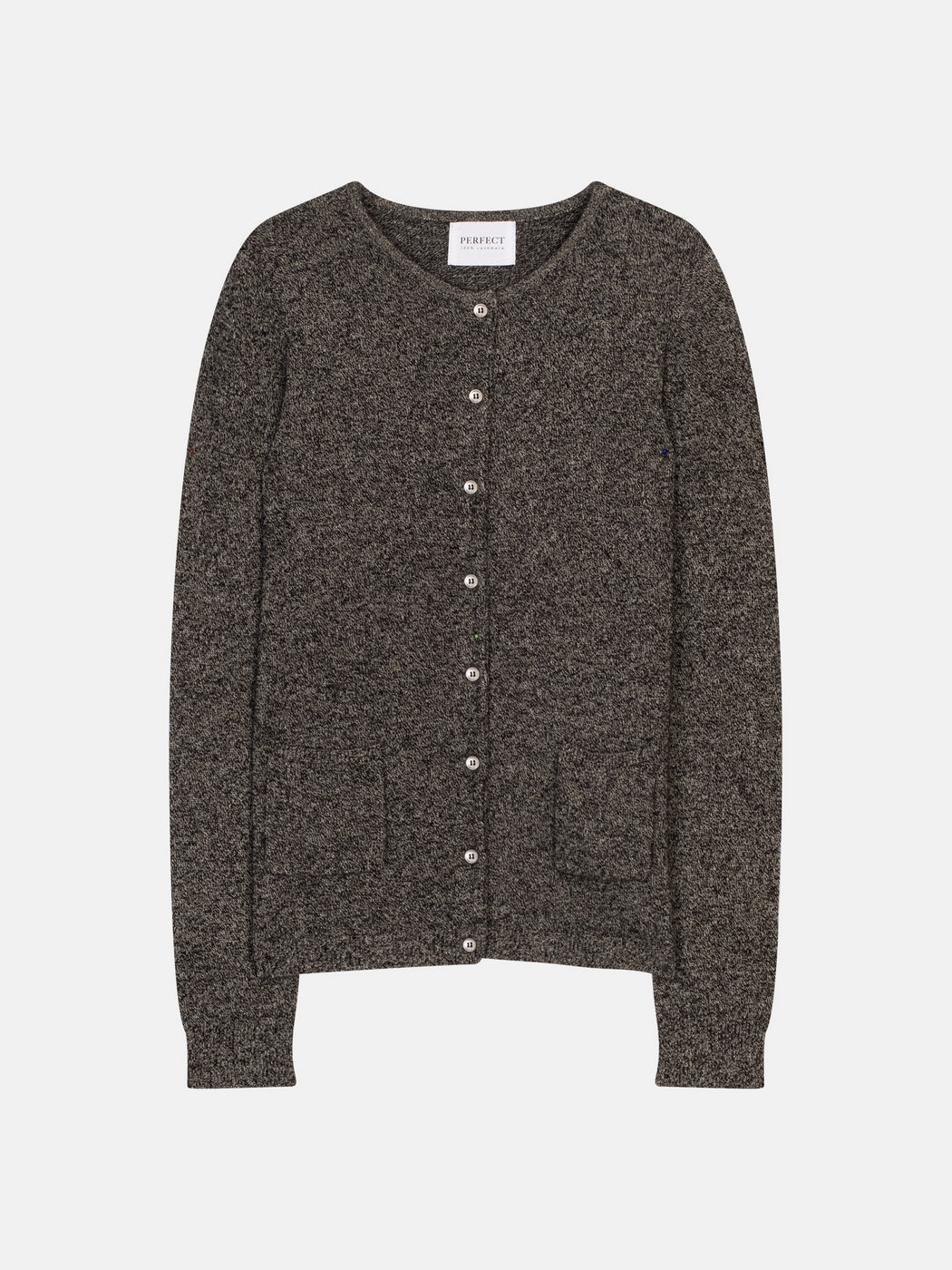 Cardigan - 100% 2-Ply Cashmere - Black/White - Women