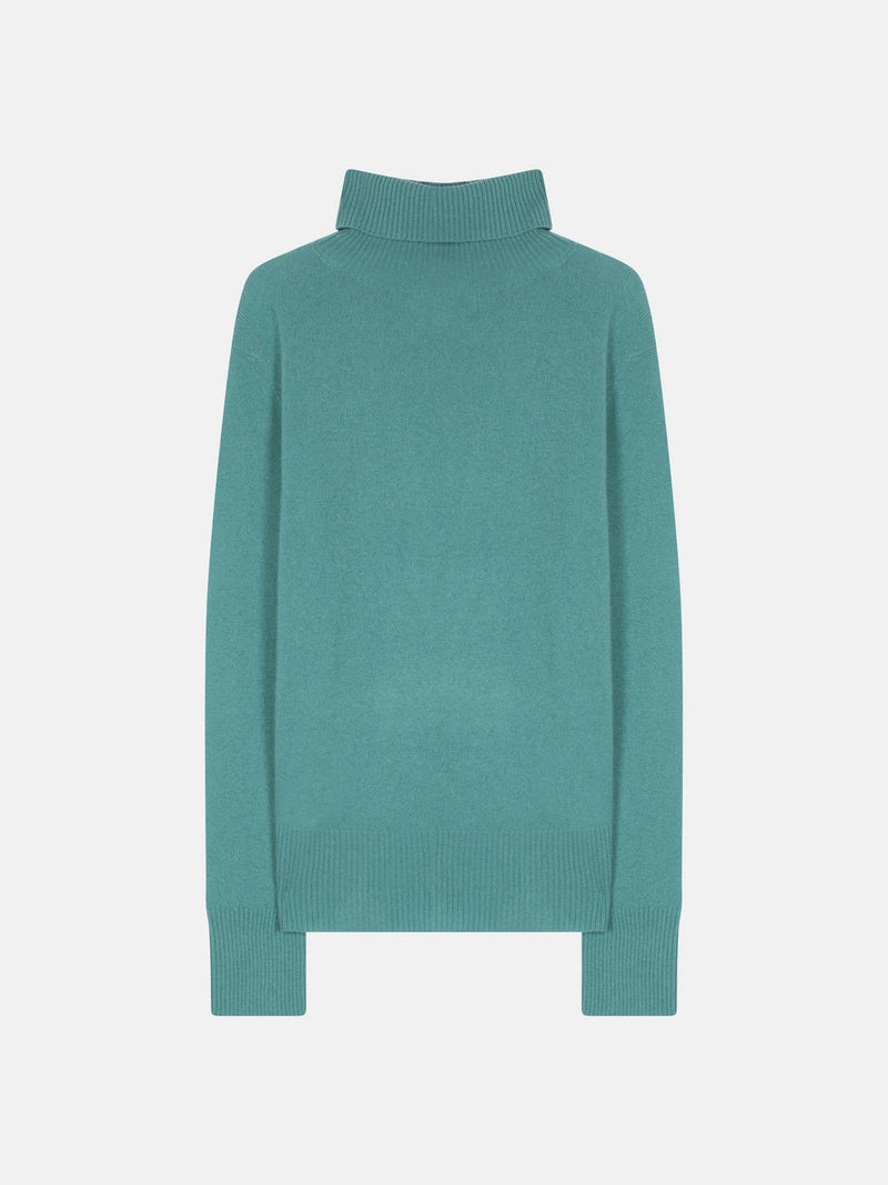 Jersey de cuello alto - Tracy - Azul Verde