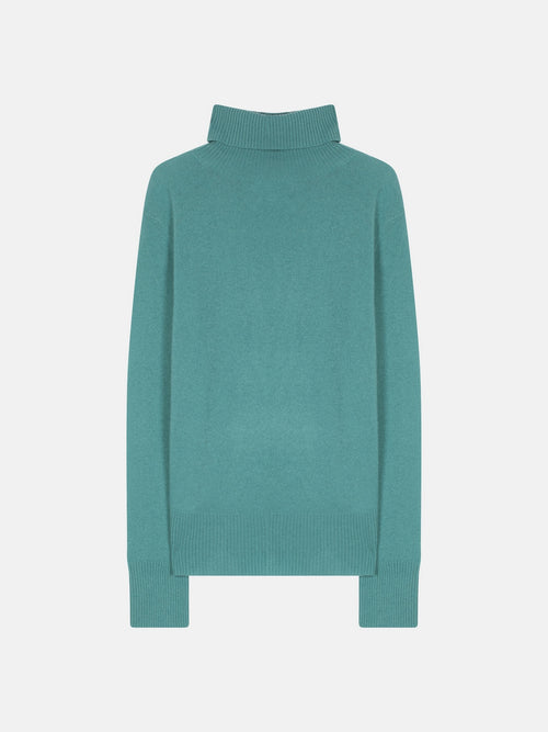 Pull Col Roulé - Tracy - Bleu Vert