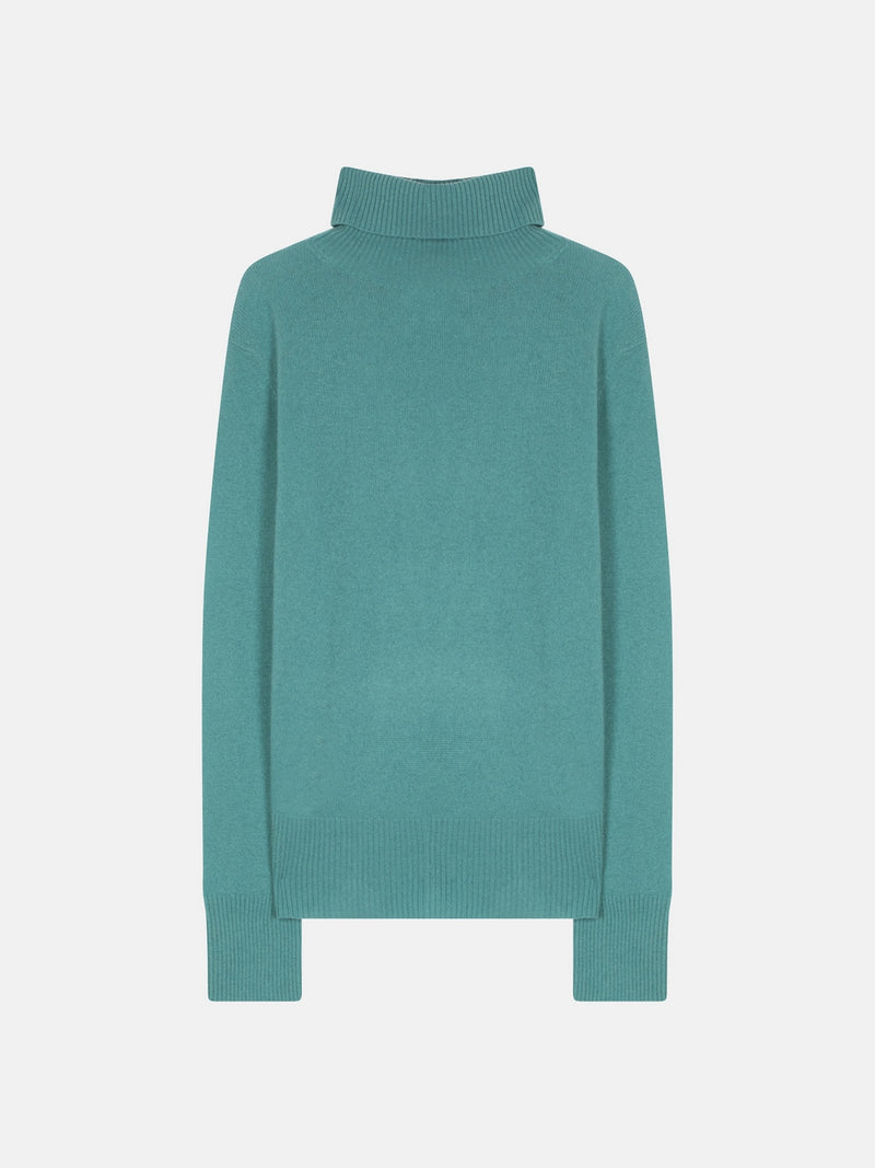 Pull Col Roulé - Tracy - Bleu Vert