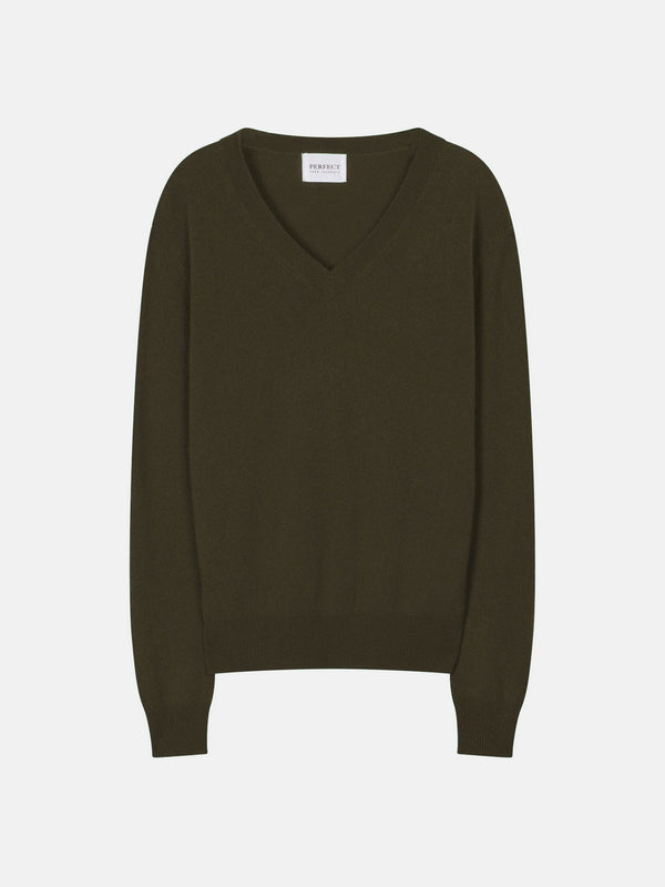 Jersey Cuello V - Kalie - Castaño