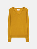 Pull Col V - 100% Cachemire 2 Fils - Doré - Femme