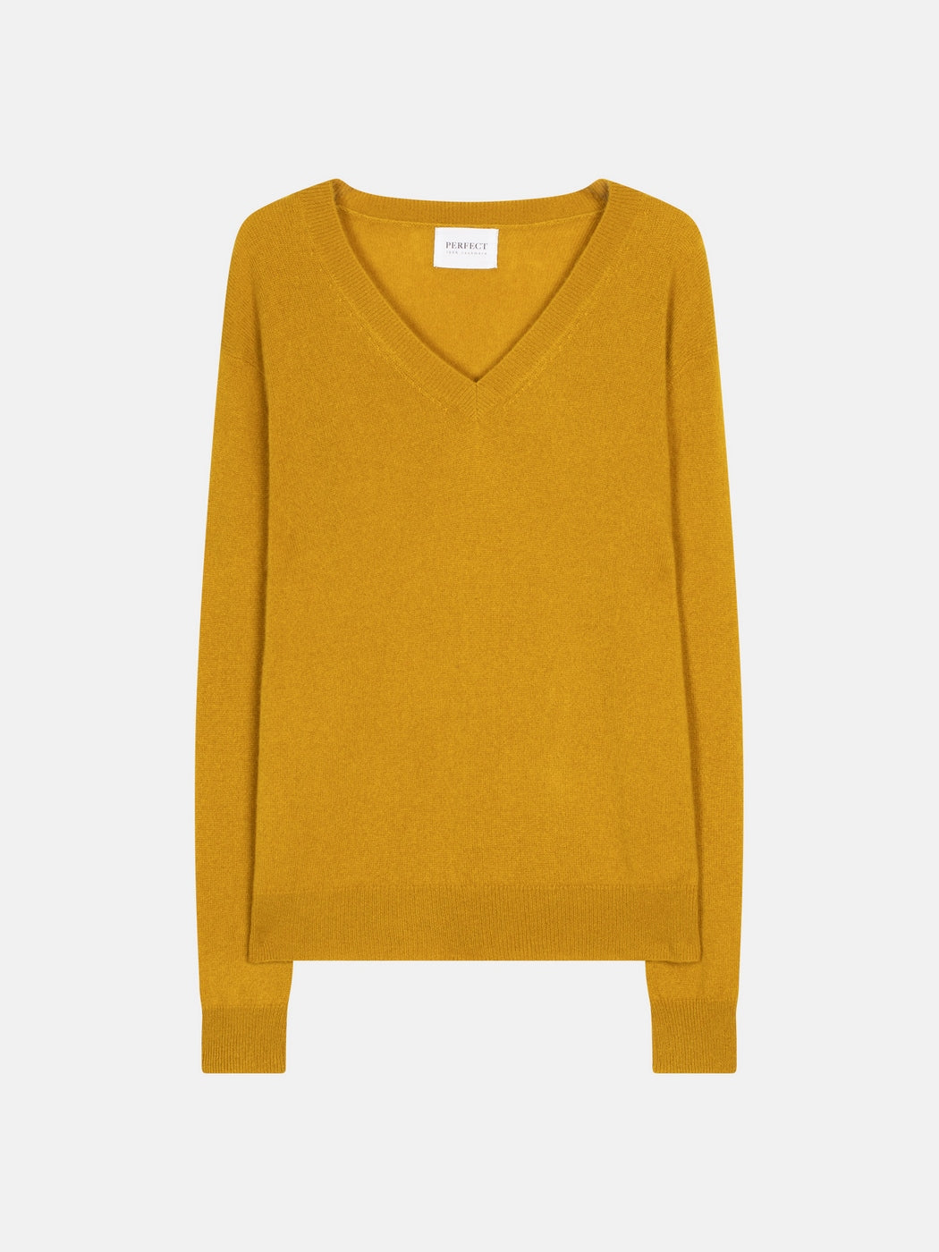 Pull Col V - 100% Cachemire 2 Fils - Doré - Femme