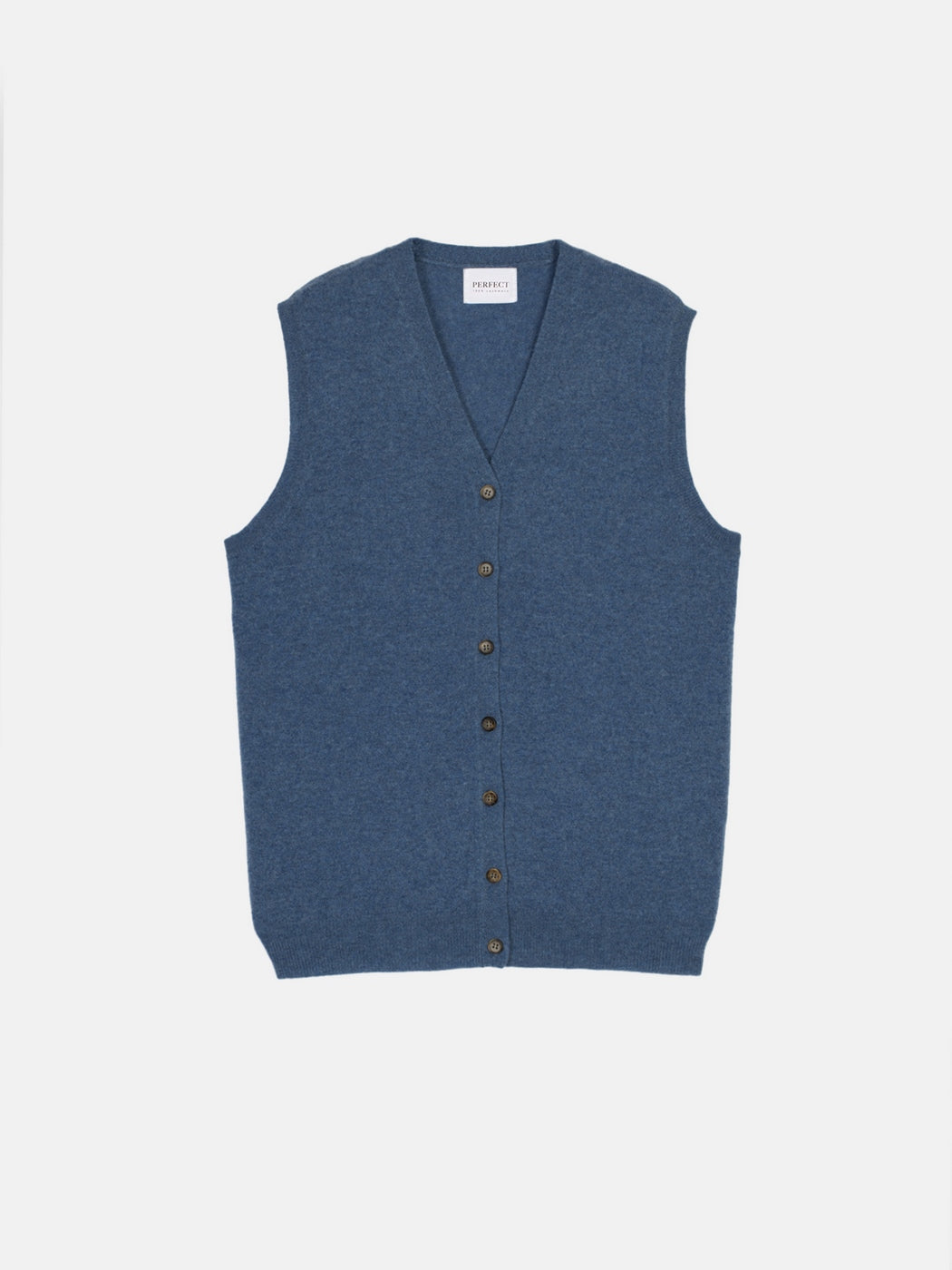 Sleeveless V-Neck Cardigan - Arthur - Ocean Chiné
