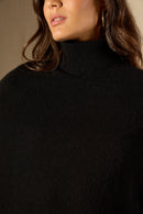 Cape Col Roulé Melina - 100% Cachemire 2 Fils - Noir - Women