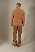 Pull Col Rond 4 Fils Aidan - Noisette