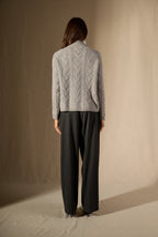 Pull Col Montant 6 Fils Mairead - Nuage Chiné