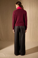 Cardigan - 100% Cachemire 8 Fils - Mûre - Femme