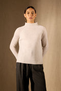 Pull Col Montant - Mollayra - Gris Perle Chiné