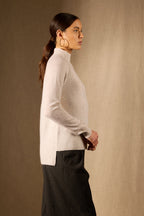 Pull Col Montant - Mollayra - Gris Perle Chiné