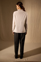 Pull Col Montant - Mollayra - Gris Perle Chiné