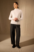 Pull Col Montant - Mollayra - Gris Perle Chiné
