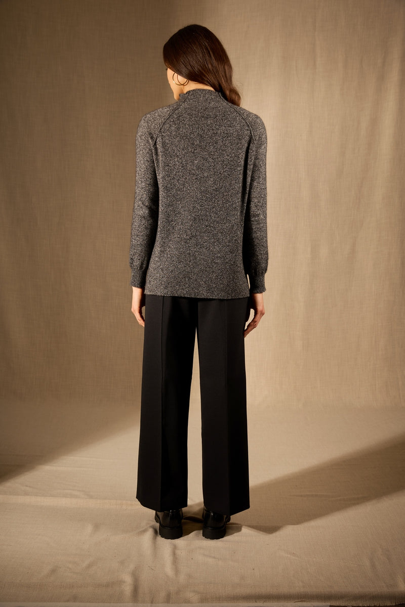 Pull Col Montant - Mollayra - Noir/Blanc