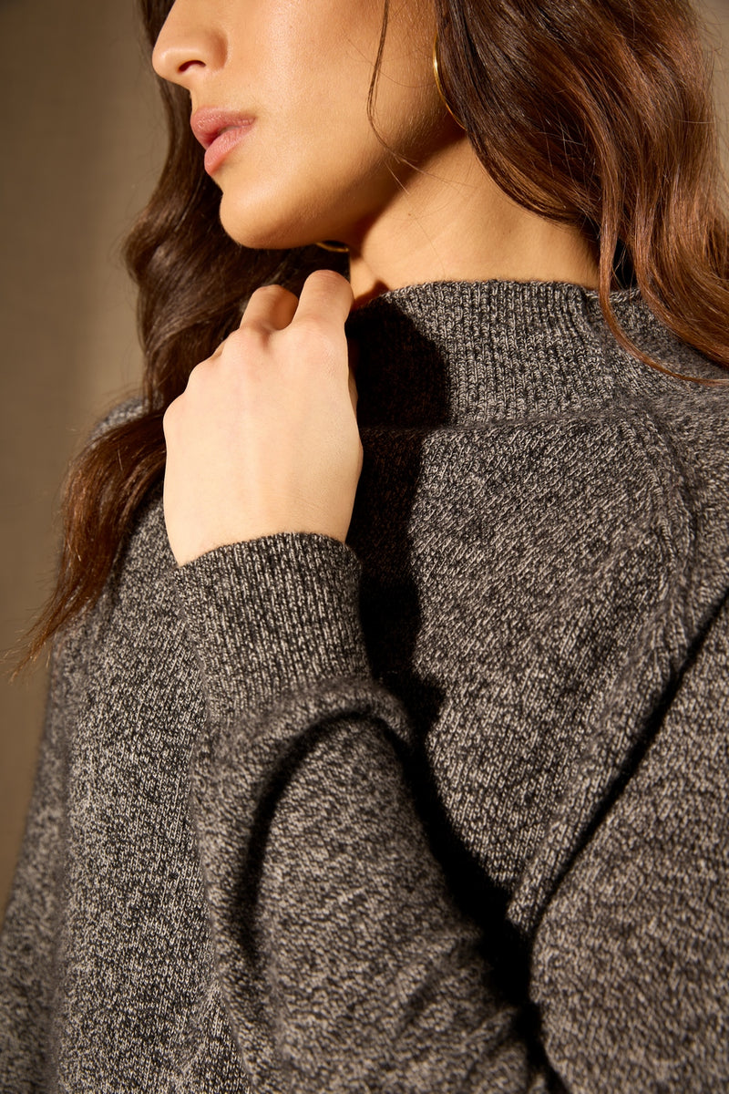 Pull Col Montant - Mollayra - Noir/Blanc