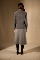 Jersey 6 Hilos Cuello Alto - Aspen - Antracita Brezo