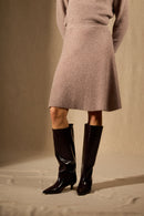 Jupe - 100% Cachemire 2 Fils - Caribou Chiné - Femme