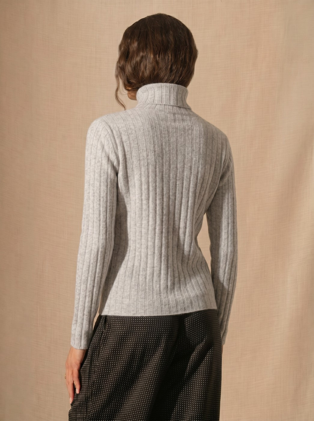 Pull Col Roulé Craigton - Gris Perle Chiné