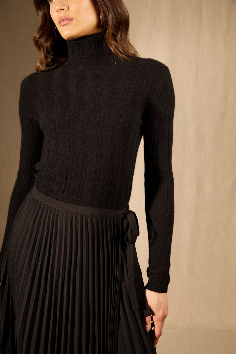 Pull Col Roulé - Ysaline - Noir