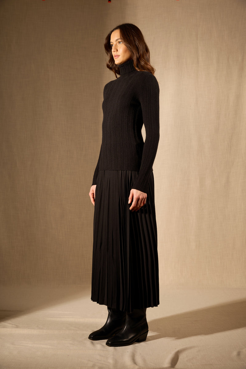 Pull Col Roulé - Ysaline - Noir