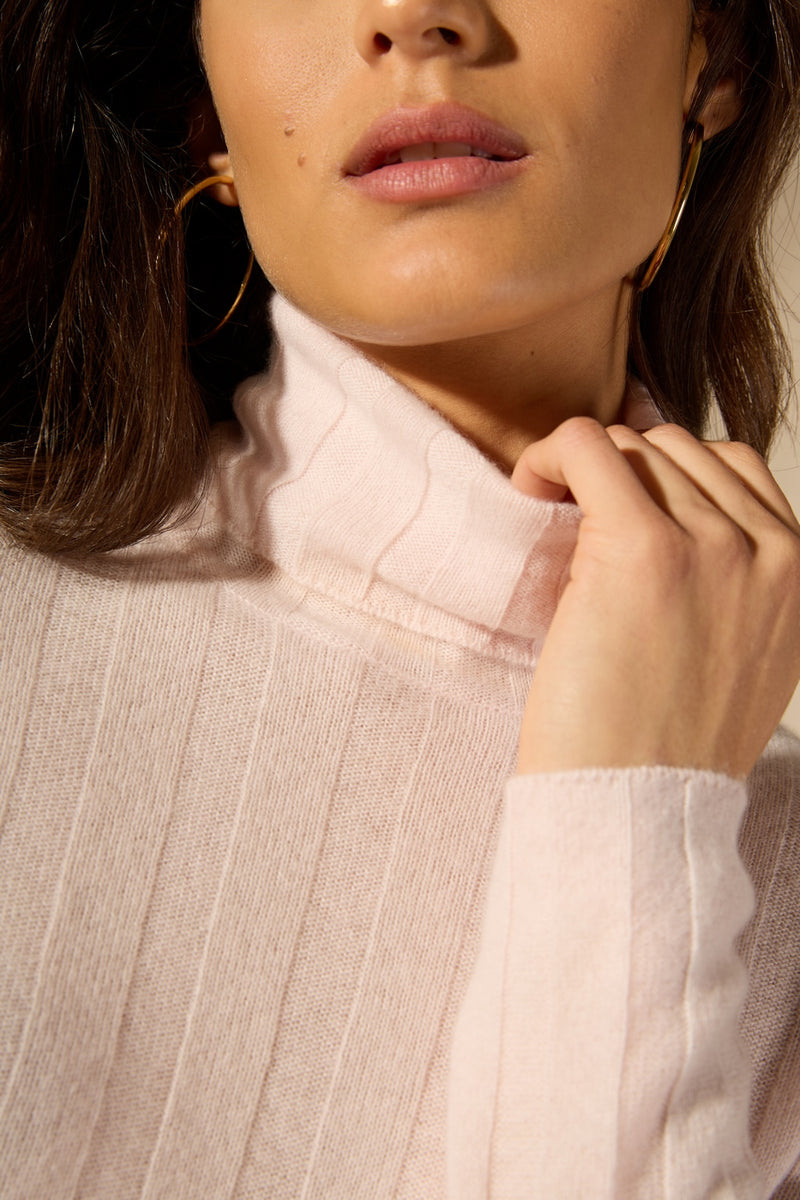 Pull Col Roulé - Ysaline - Poudre