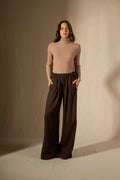 Round Neck Jumper - Souna - Camel Marl