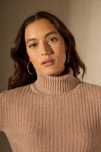 Round Neck Jumper - Souna - Camel Marl