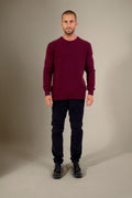 Round Neck 4-Ply Jumper - Eden - Blackberry