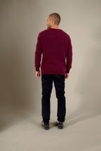 Round Neck 4-Ply Jumper - Eden - Blackberry