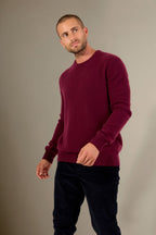 Round Neck 4-Ply Jumper - Eden - Blackberry