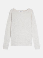 Pull Col Bateau Megan - Gris Perle Chiné