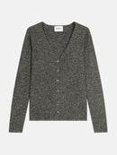 Cardigan Col V - Paige - Noir/Blanc