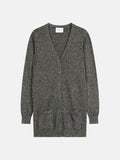 Cardigan Col V Pearl - Noir/Blanc